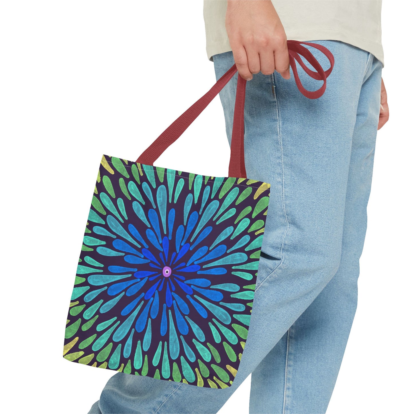 Vibrant Floral Tote Bag, Colorful Shopping Bag, Eco-Friendly Gift, Beach Tote, Reusable Grocery Bag, Boho Style Carryall