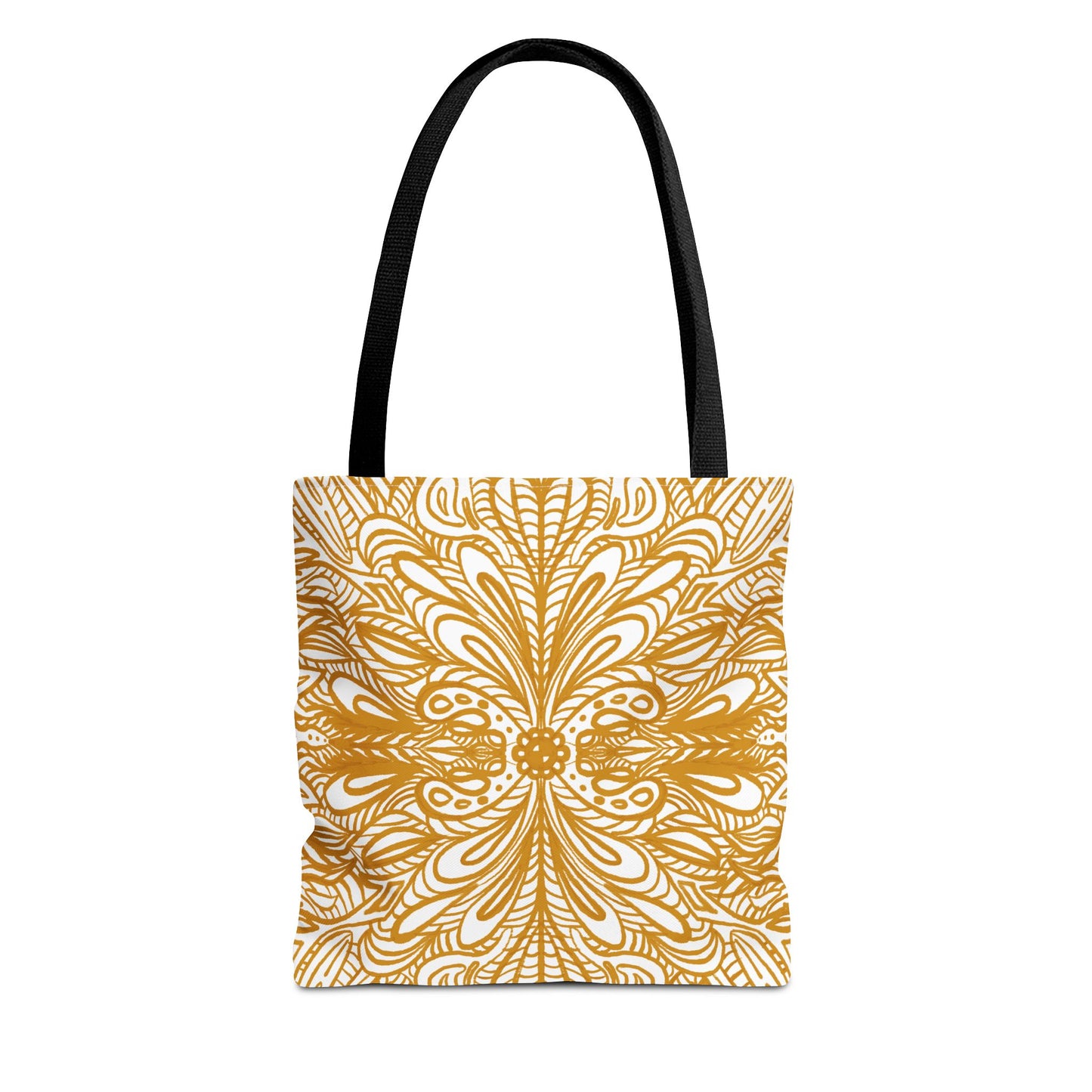 Tote Bag Aurea White - Organic material - Original Mandala Hand Designed