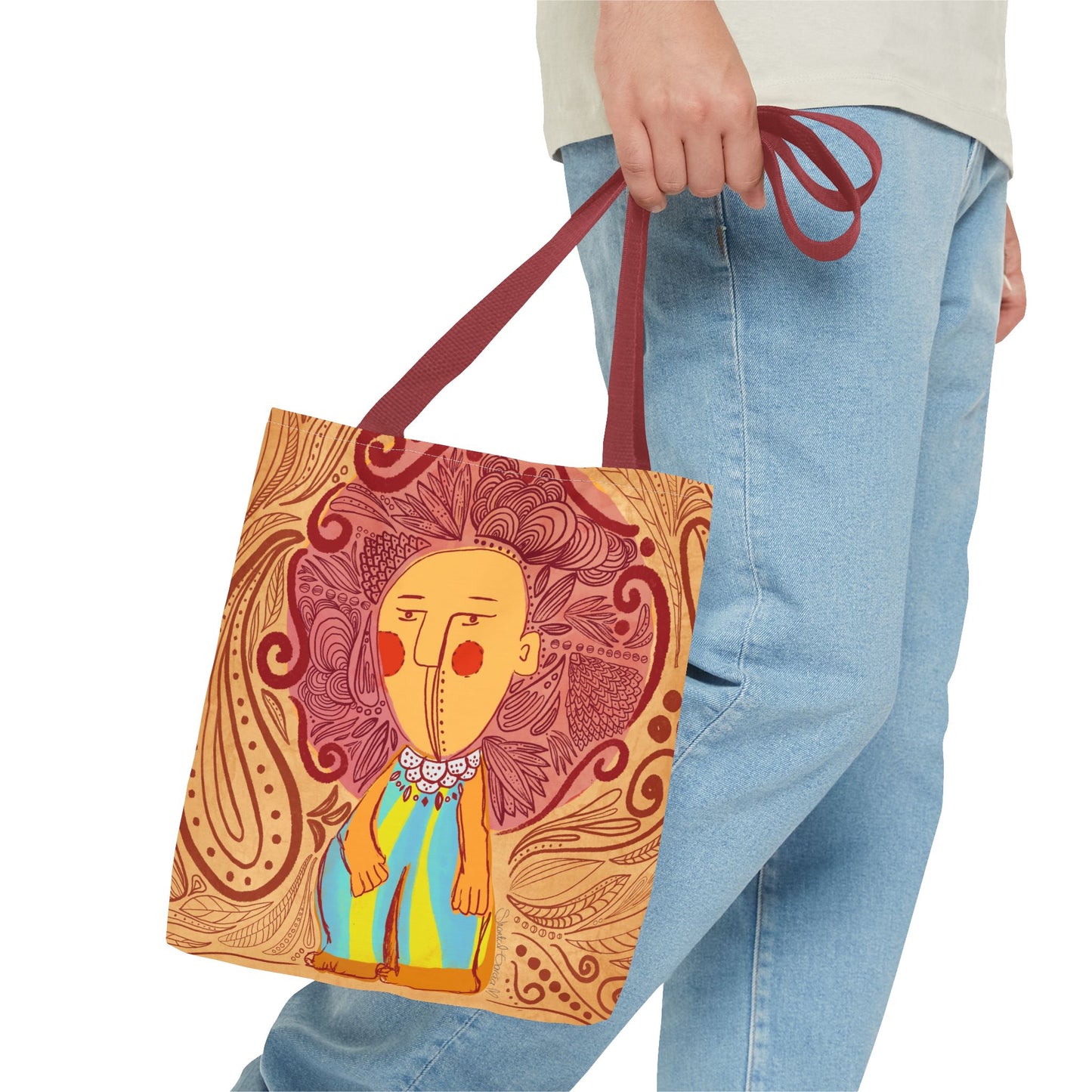 Vibrant Art Tote Bag, Colorful Eco-Friendly Bag, Boho Chic Accessory, Ideal Gift for Art Lovers, Seasonal Celebration Tote