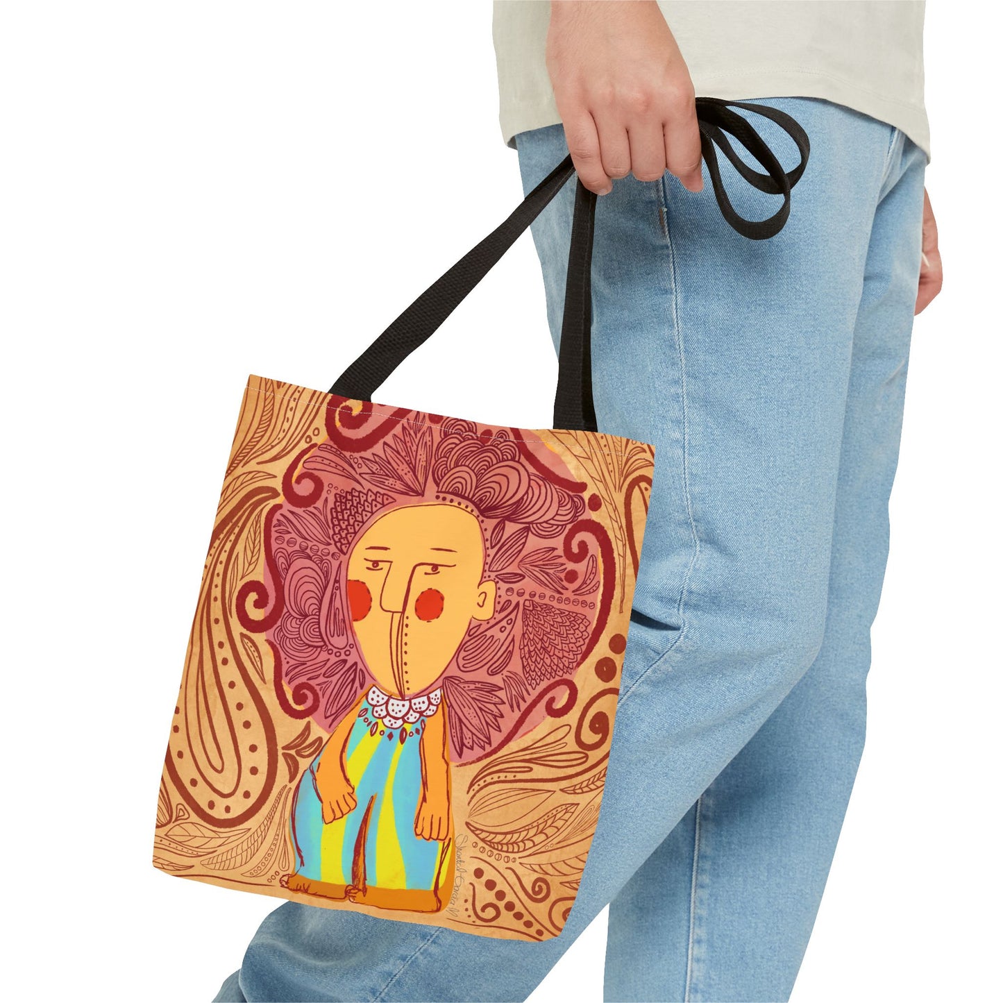 Vibrant Art Tote Bag, Colorful Eco-Friendly Bag, Boho Chic Accessory, Ideal Gift for Art Lovers, Seasonal Celebration Tote