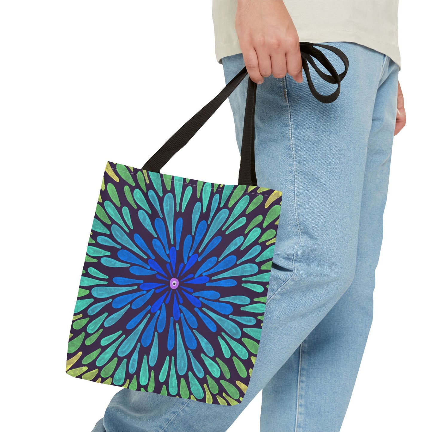 Vibrant Floral Tote Bag, Colorful Shopping Bag, Eco-Friendly Gift, Beach Tote, Reusable Grocery Bag, Boho Style Carryall