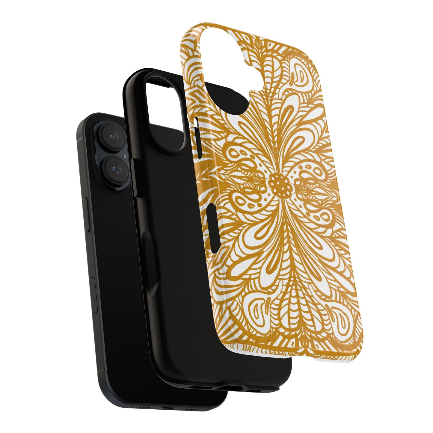 Phone Case Aurea White Mandala Organic Symmetrical Center