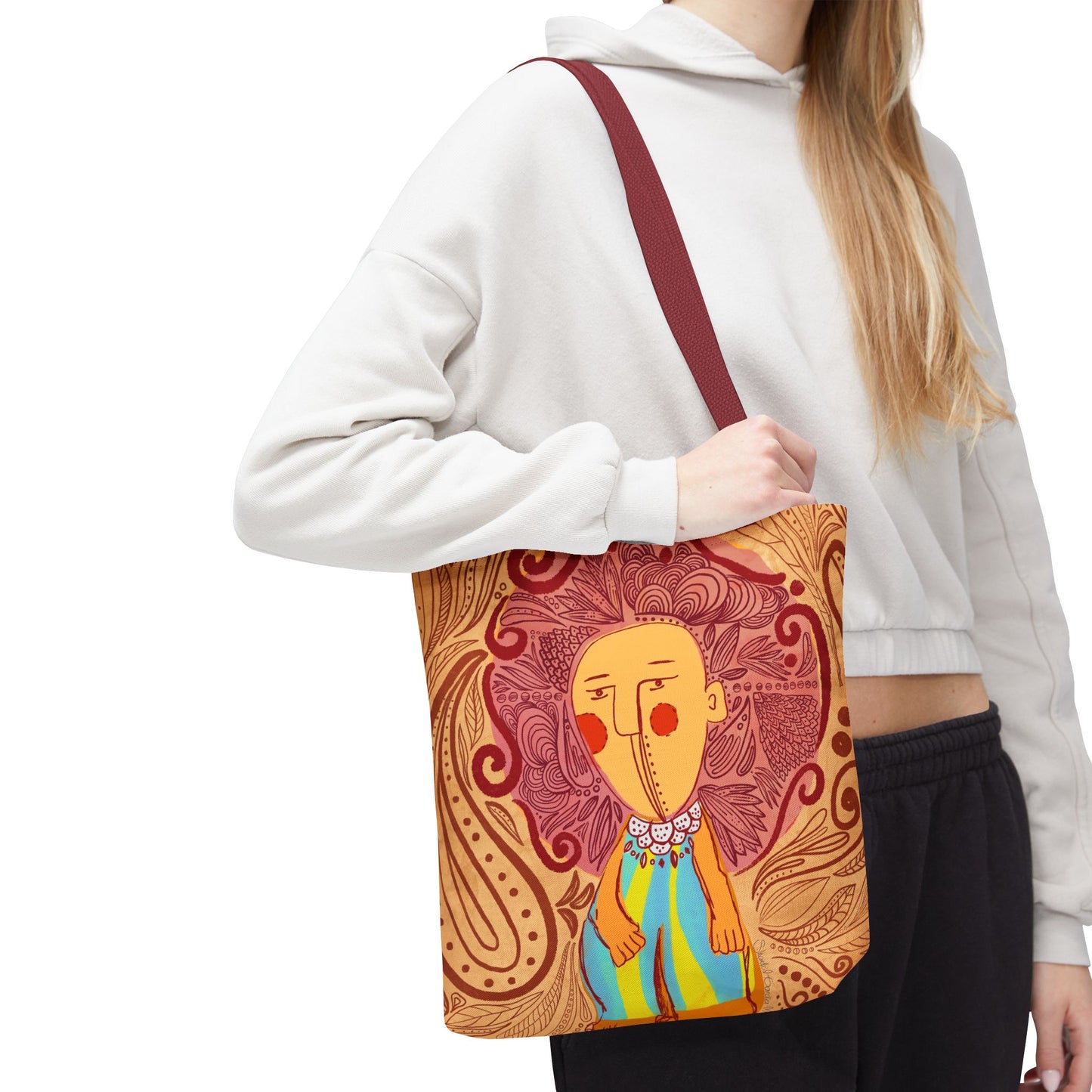 Vibrant Art Tote Bag, Colorful Eco-Friendly Bag, Boho Chic Accessory, Ideal Gift for Art Lovers, Seasonal Celebration Tote