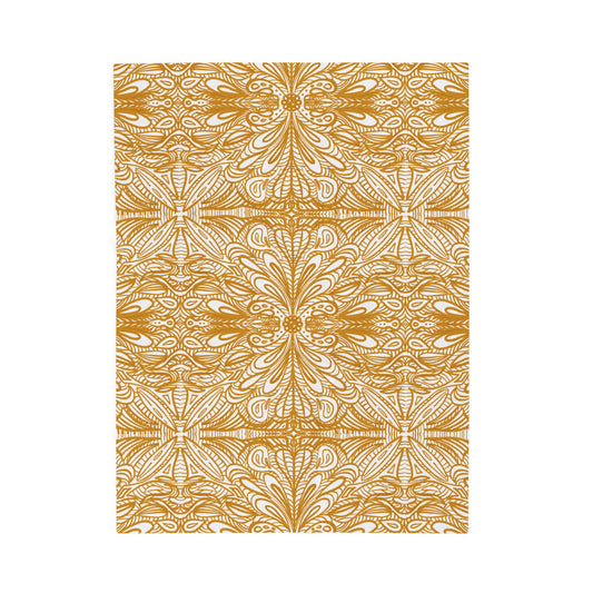 Velveteen Plush Blanket - Tote Bag Aurea White - Original Mandala Hand Designed