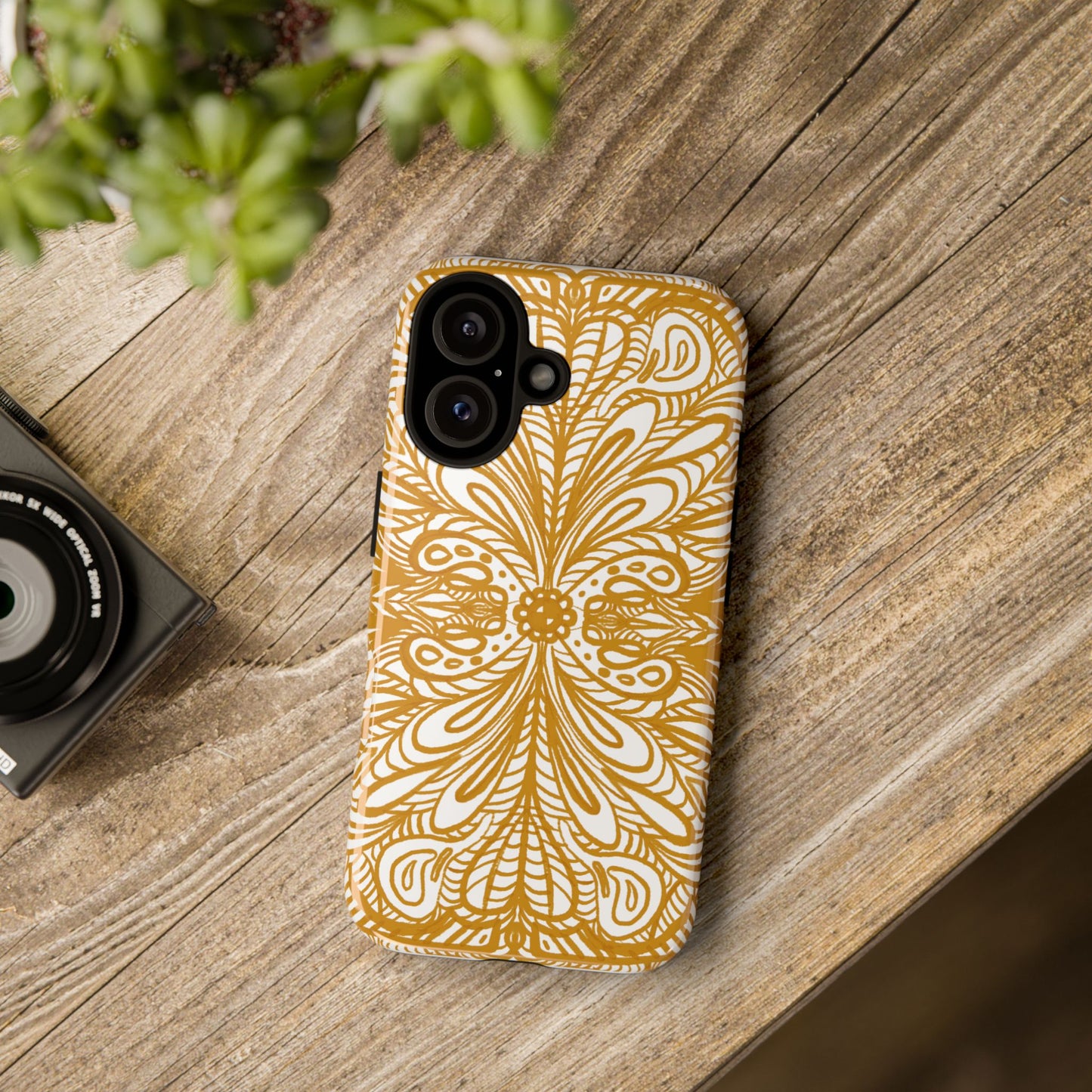 Phone Case Aurea White Mandala Organic Symmetrical Center