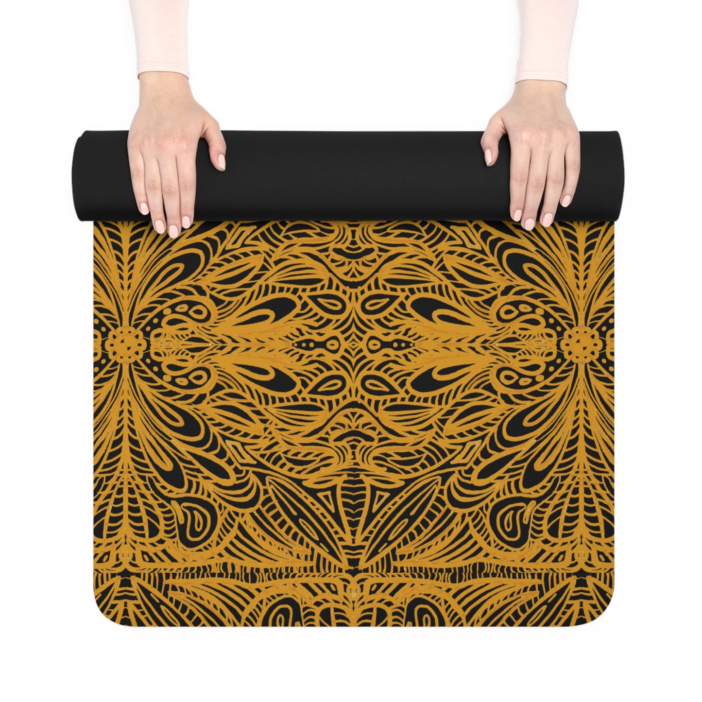 Aurea Yoga Mat – Eco-Friendly – Original Mandala Artwork Hand Designed