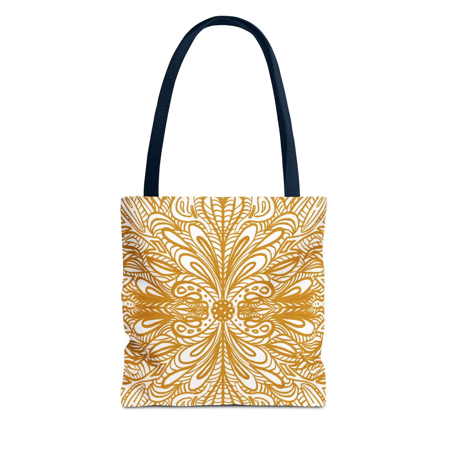 Tote Bag Aurea White - Organic material - Original Mandala Hand Designed