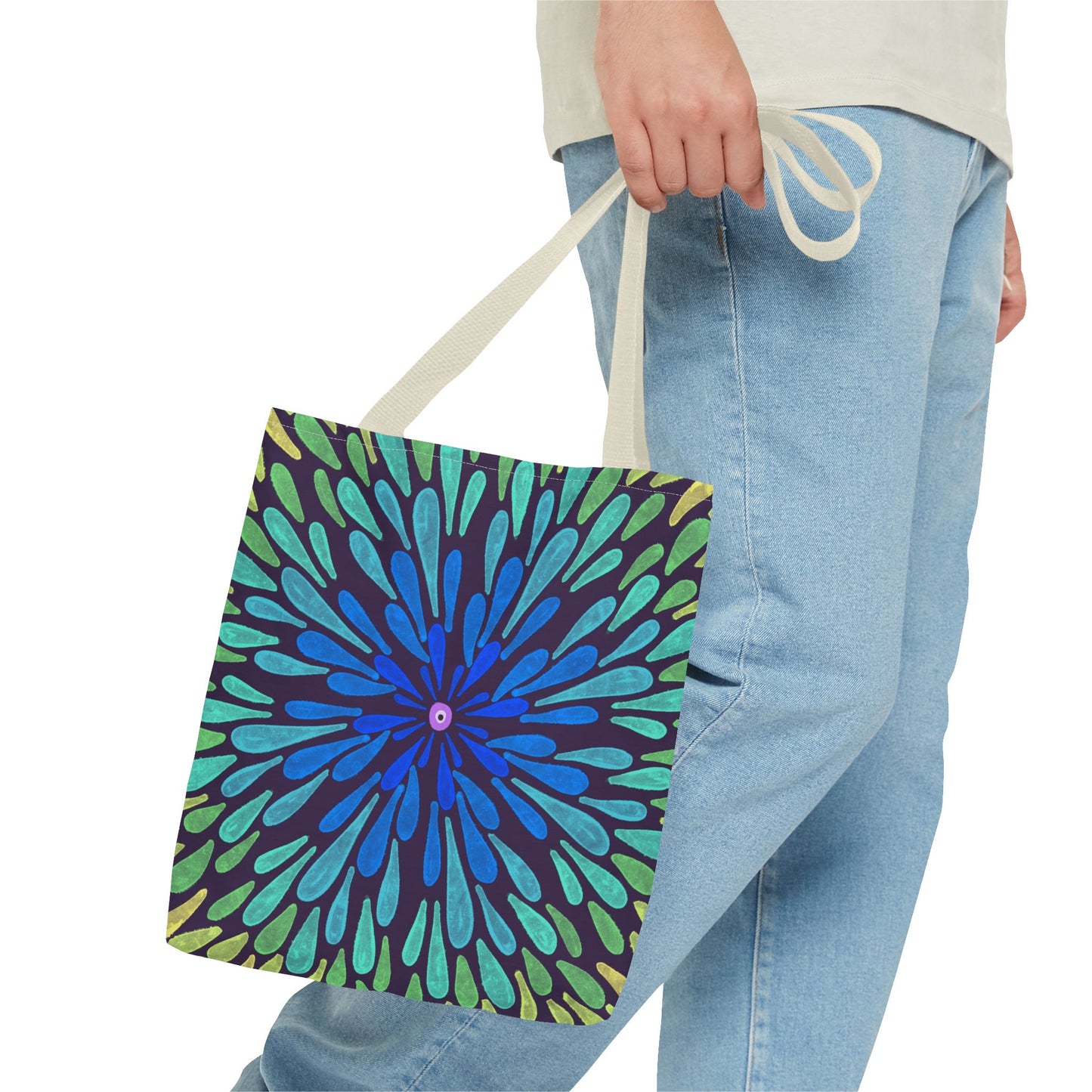 Vibrant Floral Tote Bag, Colorful Shopping Bag, Eco-Friendly Gift, Beach Tote, Reusable Grocery Bag, Boho Style Carryall
