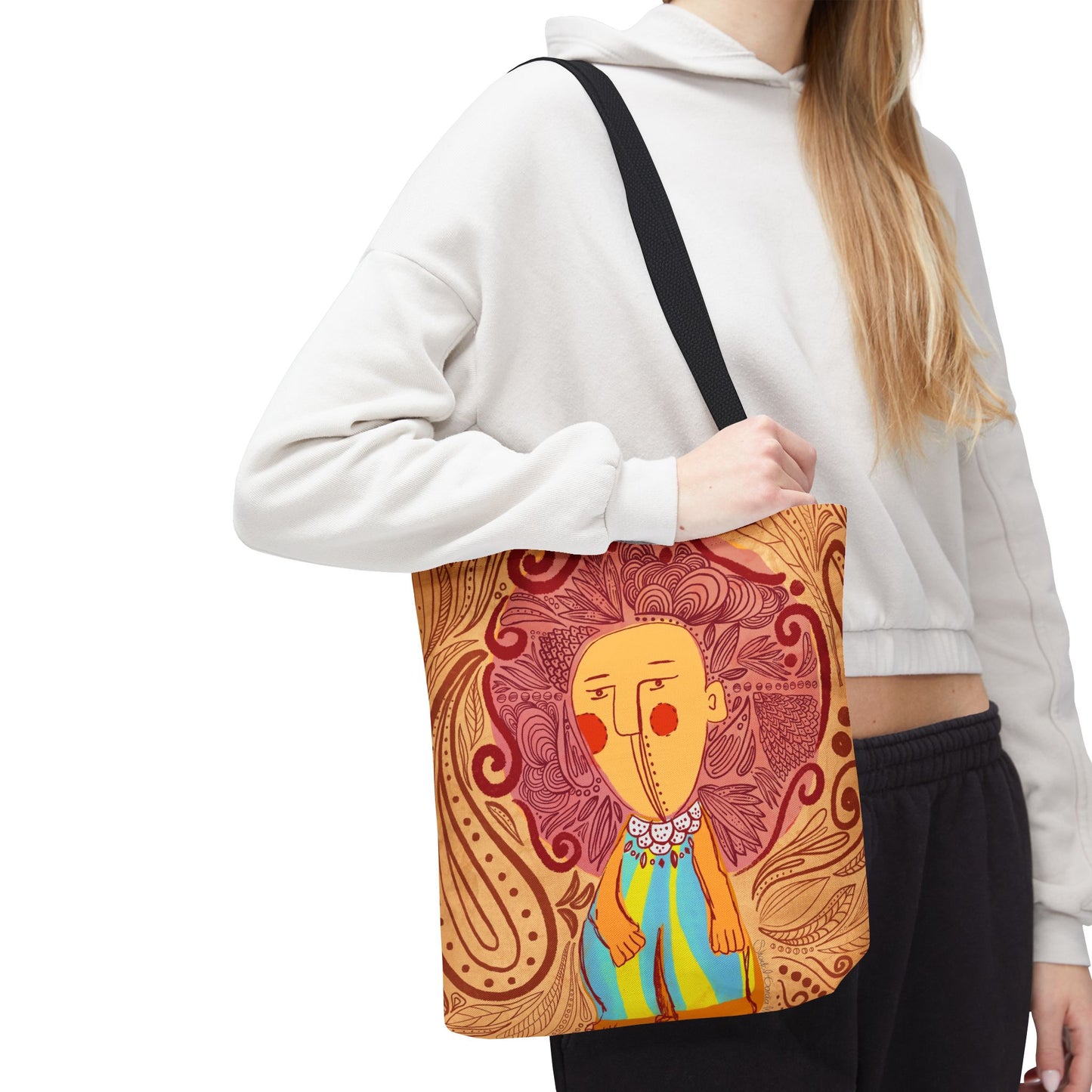 Vibrant Art Tote Bag, Colorful Eco-Friendly Bag, Boho Chic Accessory, Ideal Gift for Art Lovers, Seasonal Celebration Tote