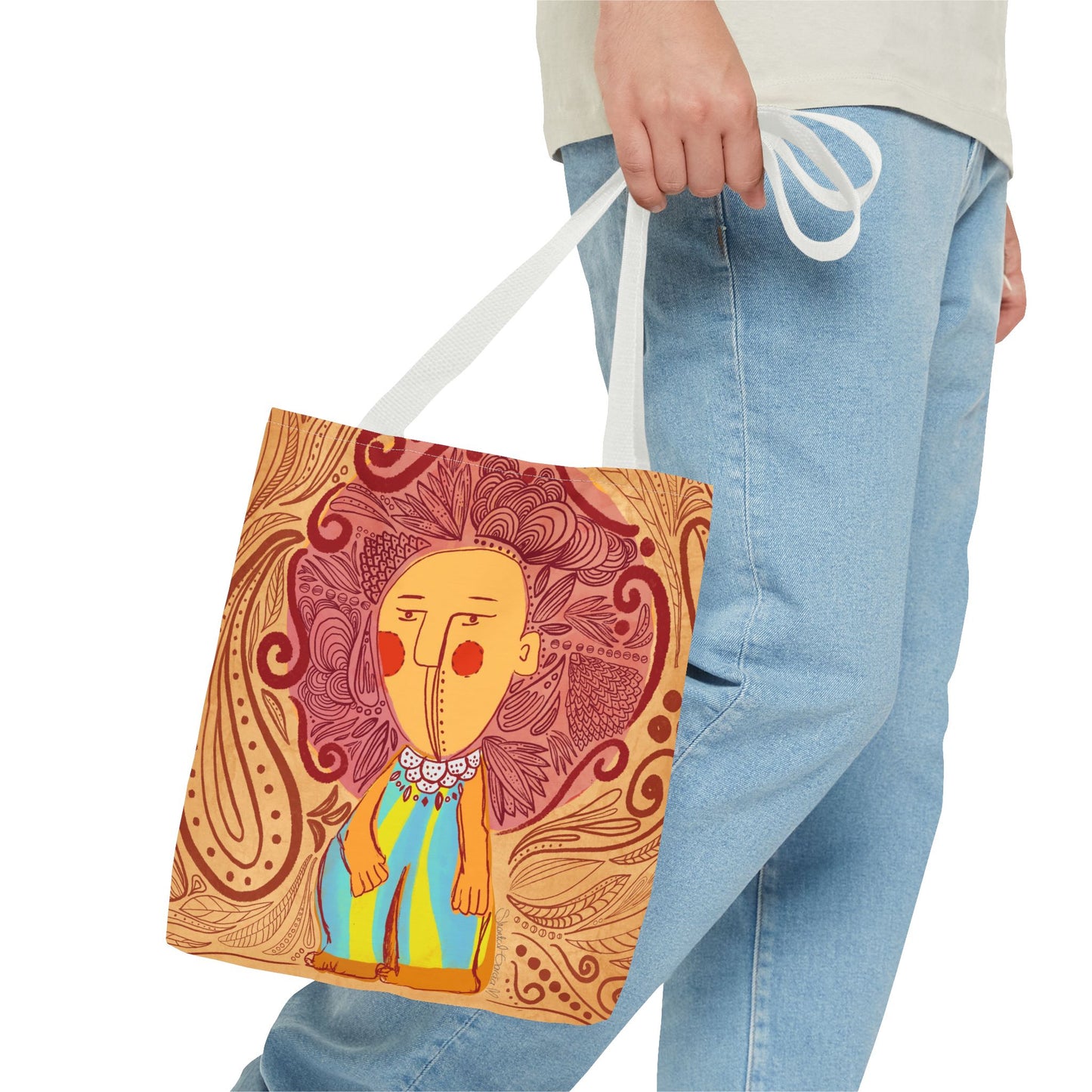 Vibrant Art Tote Bag, Colorful Eco-Friendly Bag, Boho Chic Accessory, Ideal Gift for Art Lovers, Seasonal Celebration Tote