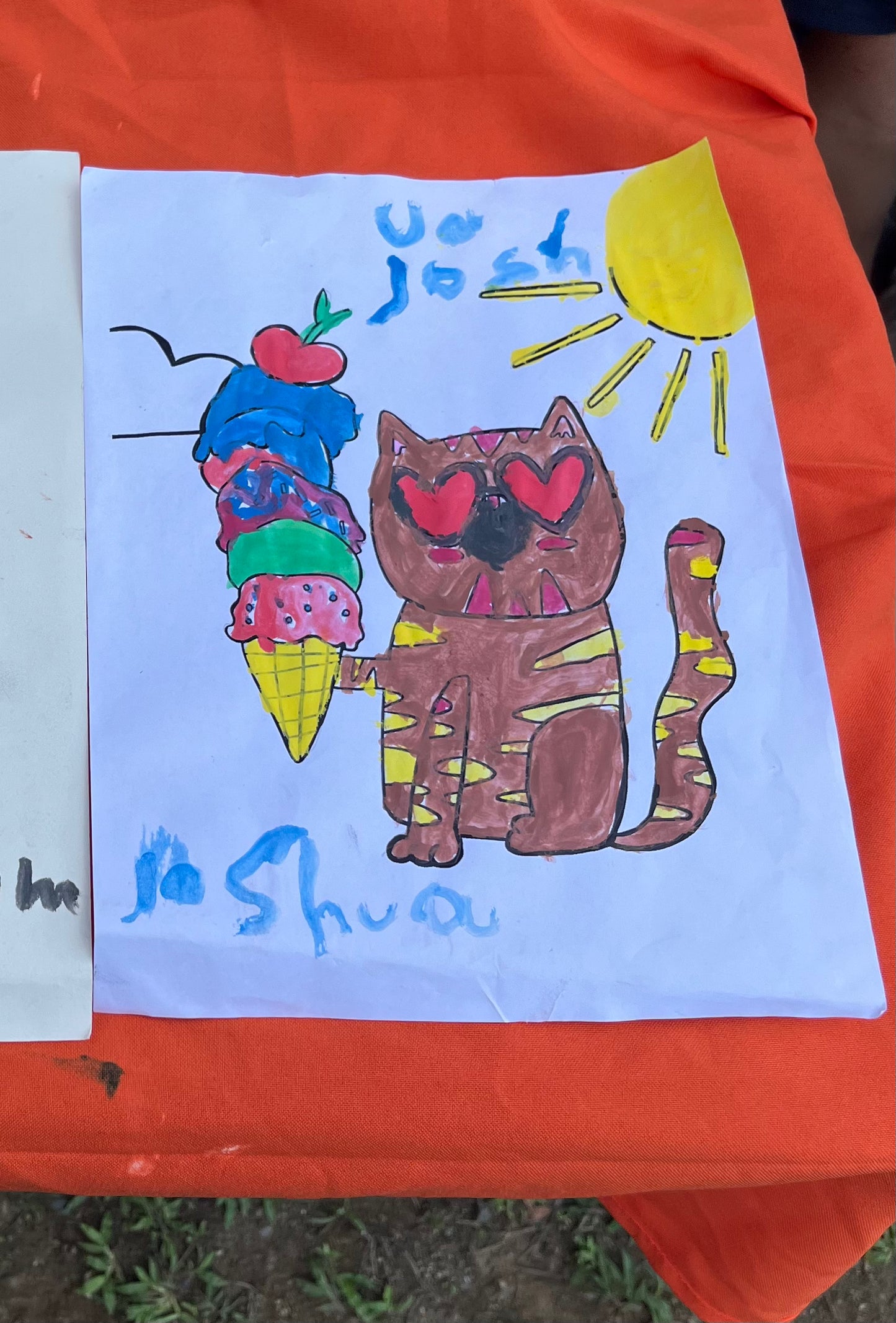 Funny Cat Coloring Page – Heart-Shaped Glasses & Gigantic Ice Cream | Printable Digital Download