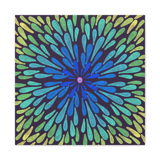Colorful Floral Canvas Art, Home Décor, Modern Wall Art, Bright Living Room Décor, Unique Gift Idea, Boho Wall Art
