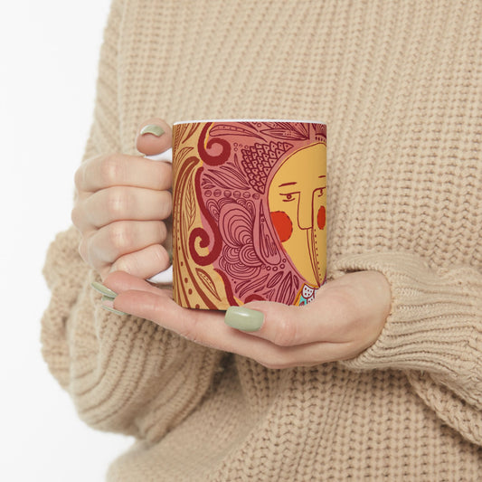 Vibrant Artistic Ceramic Mug, Hand-Drawn Design for Coffee Lovers, Perfect Gift for Art Enthusiasts, Birthday Present, Cozy Mornings, [...]