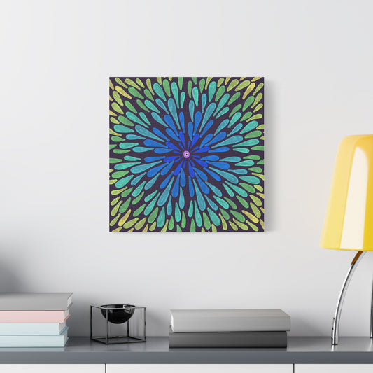 Colorful Floral Canvas Art, Home Décor, Modern Wall Art, Bright Living Room Décor, Unique Gift Idea, Boho Wall Art