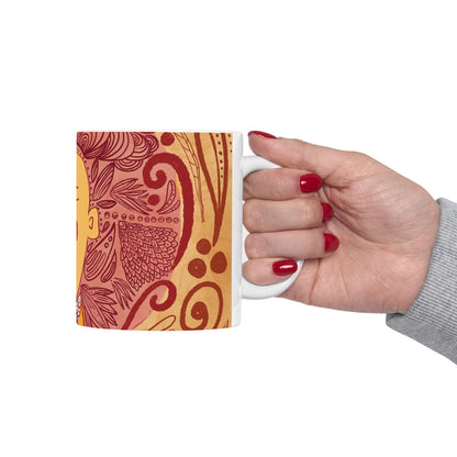 Vibrant Artistic Ceramic Mug, Hand-Drawn Design for Coffee Lovers, Perfect Gift for Art Enthusiasts, Birthday Present, Cozy Mornings, [...]