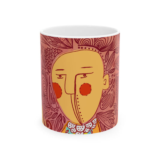 Vibrant Artistic Ceramic Mug, Hand-Drawn Design for Coffee Lovers, Perfect Gift for Art Enthusiasts, Birthday Present, Cozy Mornings, [...]