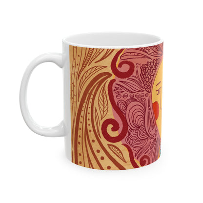 Vibrant Artistic Ceramic Mug, Hand-Drawn Design for Coffee Lovers, Perfect Gift for Art Enthusiasts, Birthday Present, Cozy Mornings, [...]