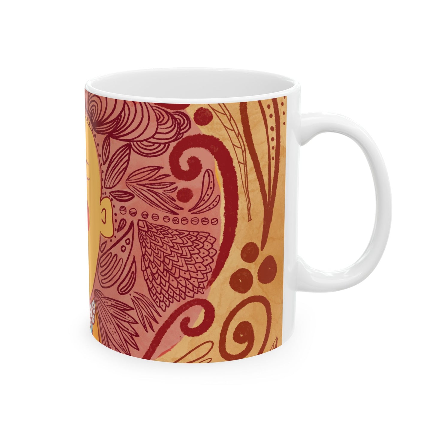 Vibrant Artistic Ceramic Mug, Hand-Drawn Design for Coffee Lovers, Perfect Gift for Art Enthusiasts, Birthday Present, Cozy Mornings, [...]